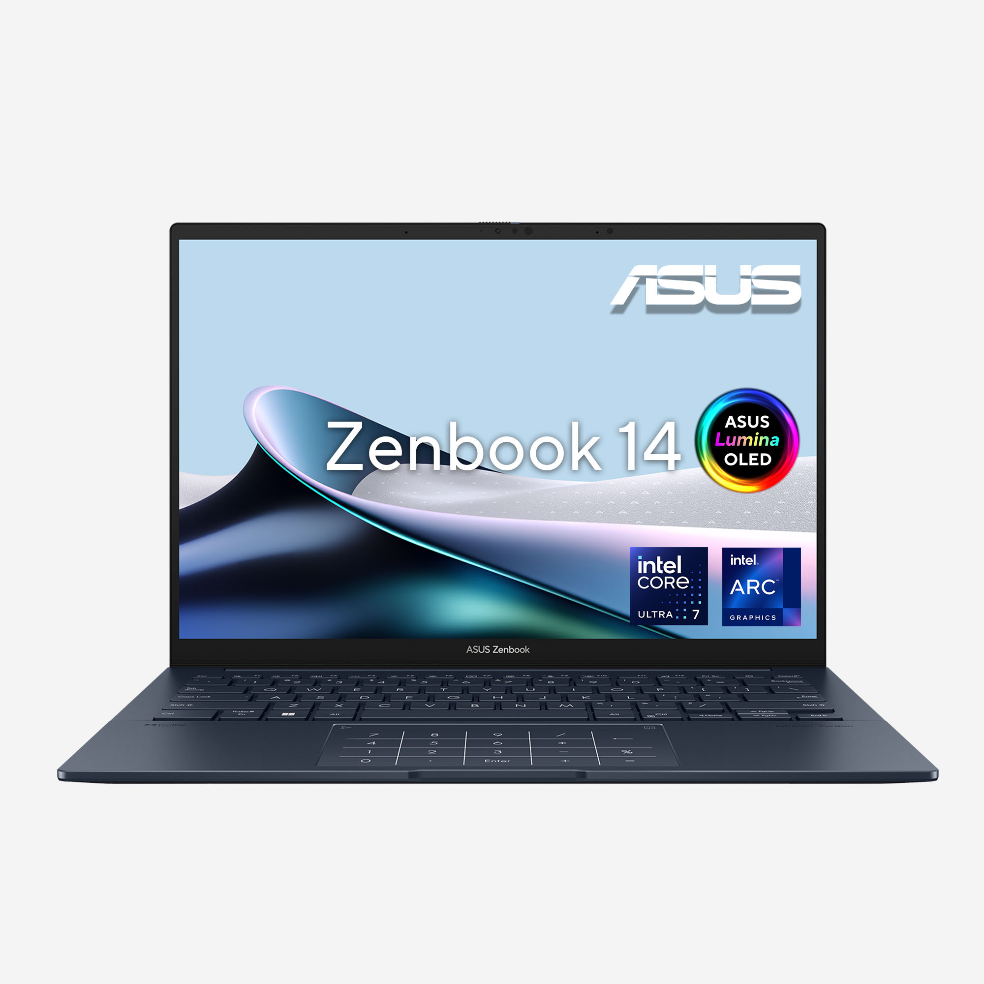 Laptop Asus Zenbook 14 OLED (UX3405), Intel Core Ultra 7 155H, 32GB RAM, Azul