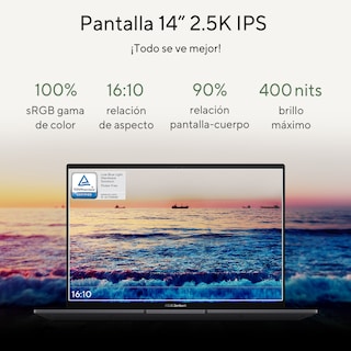 Foto 4 | Laptop Asus Zenbook 14 (UM3402) AMDRyzen 5 7530U, 16GB RAM, 512GB, Negro, 14'' 2.5K