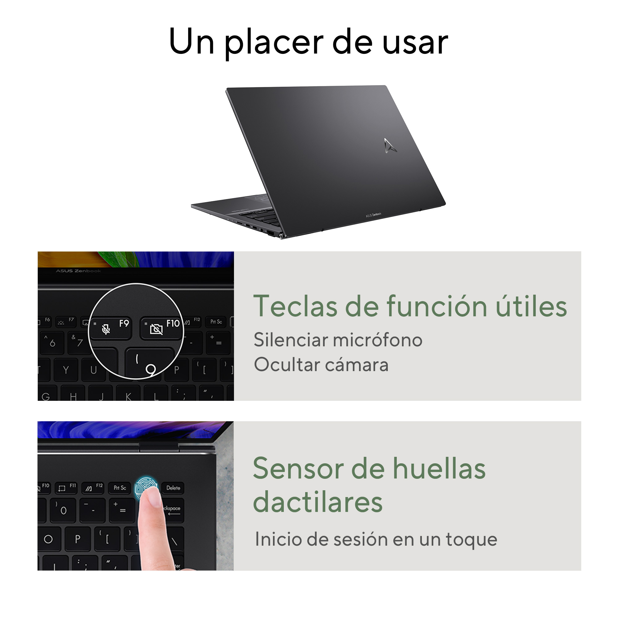 Foto 8 pulgar | Laptop Asus Zenbook 14 (UM3402) AMDRyzen 5 7530U, 16GB RAM, 512GB, Negro, 14'' 2.5K