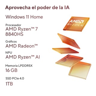 Foto 3 | Laptop ASUS Zenbook 14 14¨FHD Windows 11 AMD Ryzen 7 8840HS 16GB 1TB SSD Negro
