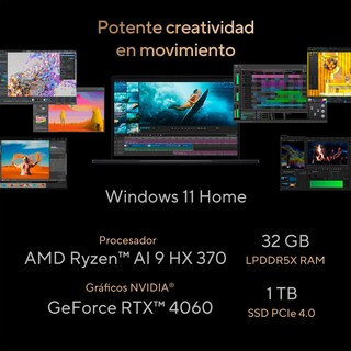 Foto 2 | Laptop Asus ProArt PX13, RTX 4060, AMD Ryzen AI 9 HX 370, 32GB LPDDR5X, 1TB