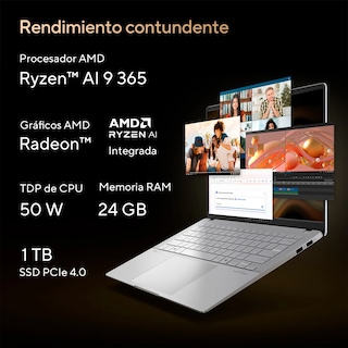 Foto 2 | Laptop ASUS Vivobook S 14 OLED, 14¨ Windows 11 AMD Ryzen AI 9 365 24GB 1TB SSD Plateado