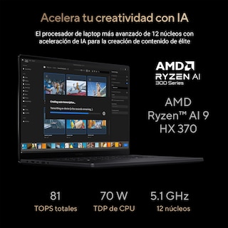 Foto 3 | Laptop ProArt P16, RTX 4060, AMD Ryzen™AI 9 HX 370, 32gb LPDDR5X, 1TB, Color Negro