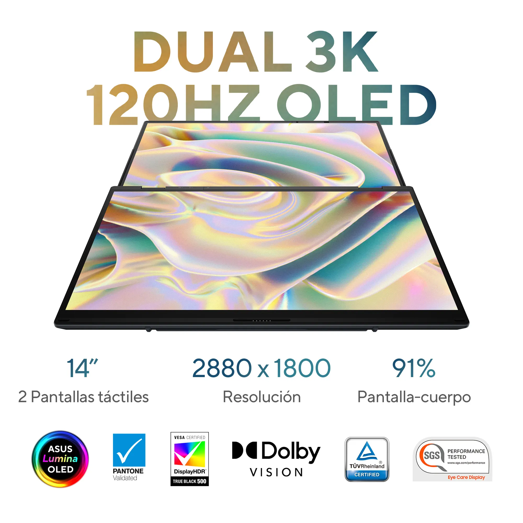 Foto 4 pulgar | Laptop Asus Zenbook Duo (2025) Ux8406, Intel  Core™ Ultra 9 285h,  32gb Lpddr5x, 2tb, Color Gris