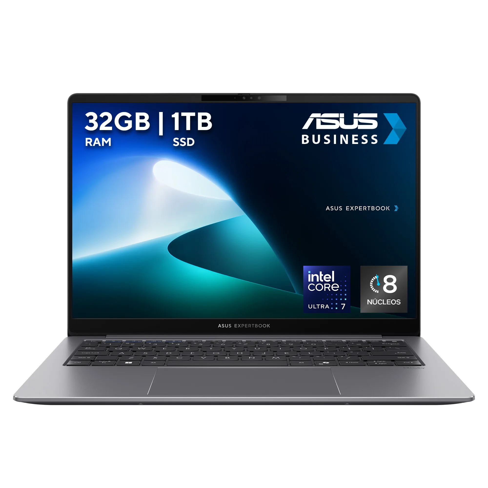 Laptop Asus Expertbook P5 (Intel  Core™ Ultra 7 258V, 1TB, 32GB LPDDR5X, Color Gris)