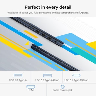 Foto 6 | Ordenador Portátil Asus Vivobook 14 Fhd Core I3-1215u 8 Gb Ram 128 Gb Ssd - Venta Internacional.