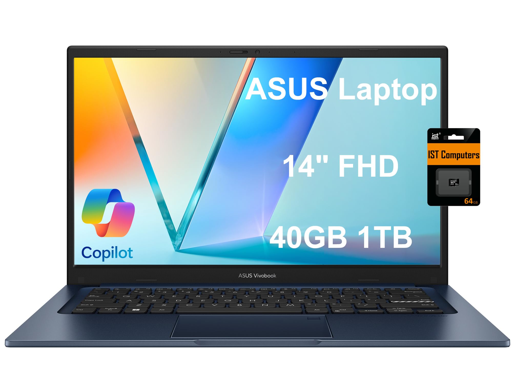Ordenador Portátil Asus Vivobook 14 Slim, 14 Pulgadas, Fhd, 40 Gb De Ram, 1 Tb, Ssd, Win 11 - Venta Internacional.