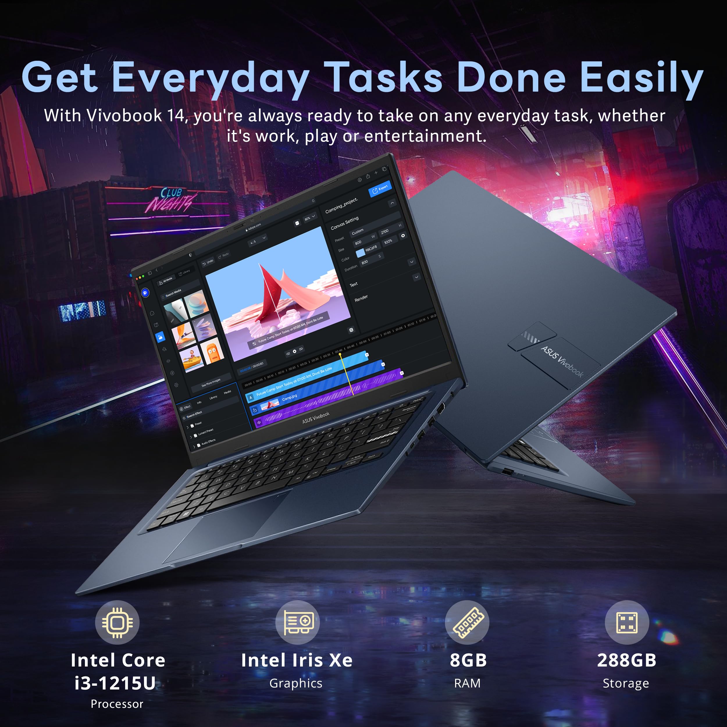 Foto 4 pulgar | Ordenador Portátil Asus Vivobook 14 Fhd Antirreflectante Intel I3-1215u De 8 Gb - Venta Internacional.