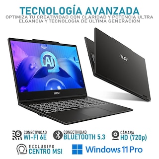 Foto 4 | Laptop Msi Venture 15 Ai Intel Core Ultra 5 125h 16gb Ram 512gb Ssd 15.6'' Windows 11 Pro Teclado En Español