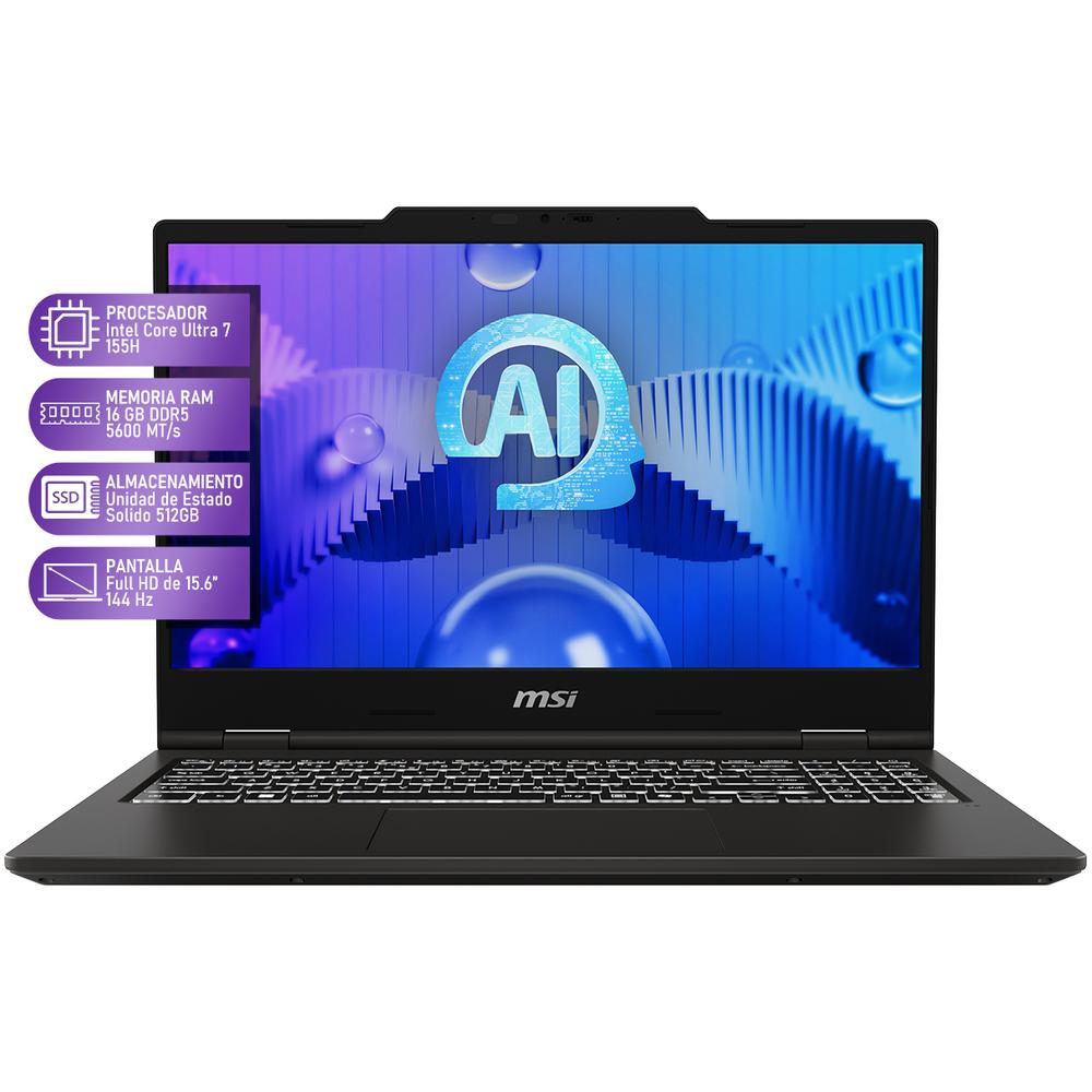 Foto 4 pulgar | Laptop Msi Venture 15 Ai Intel Core Ultra 7 155h 16gb Ram 512gb Ssd 15.6'' Windows 11 Pro Teclado En Español