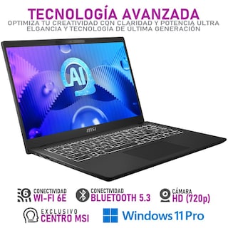 Foto 4 | Laptop Msi Modern 15 H Ai Intel Core Ultra 5 125h 16gb Ram 512gb Ssd 15.6'' Windows 11 Pro Teclado En Español + Mouse