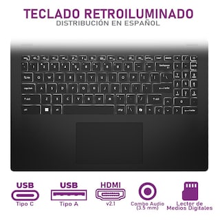Foto 5 | Laptop Msi Modern 15 H Ai Intel Core Ultra 5 125h 16gb Ram 512gb Ssd 15.6'' Windows 11 Pro Teclado En Español + Mouse
