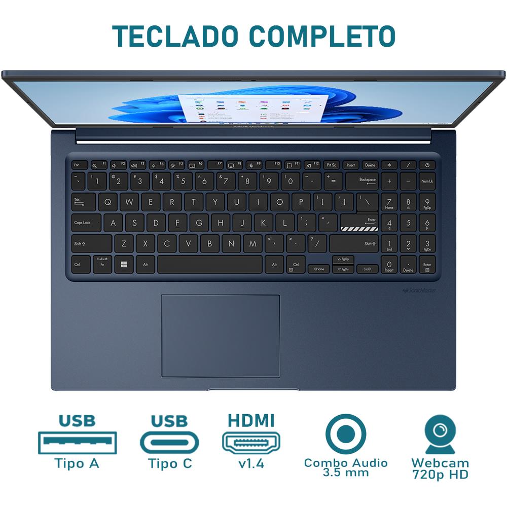 Foto 4 | Laptop Asus Vivobook 15 Intel Core I5 1235u 24gb Ram 512gb Ssd 14'' Windows 11 Home Teclado En Español + Mouse Dxt