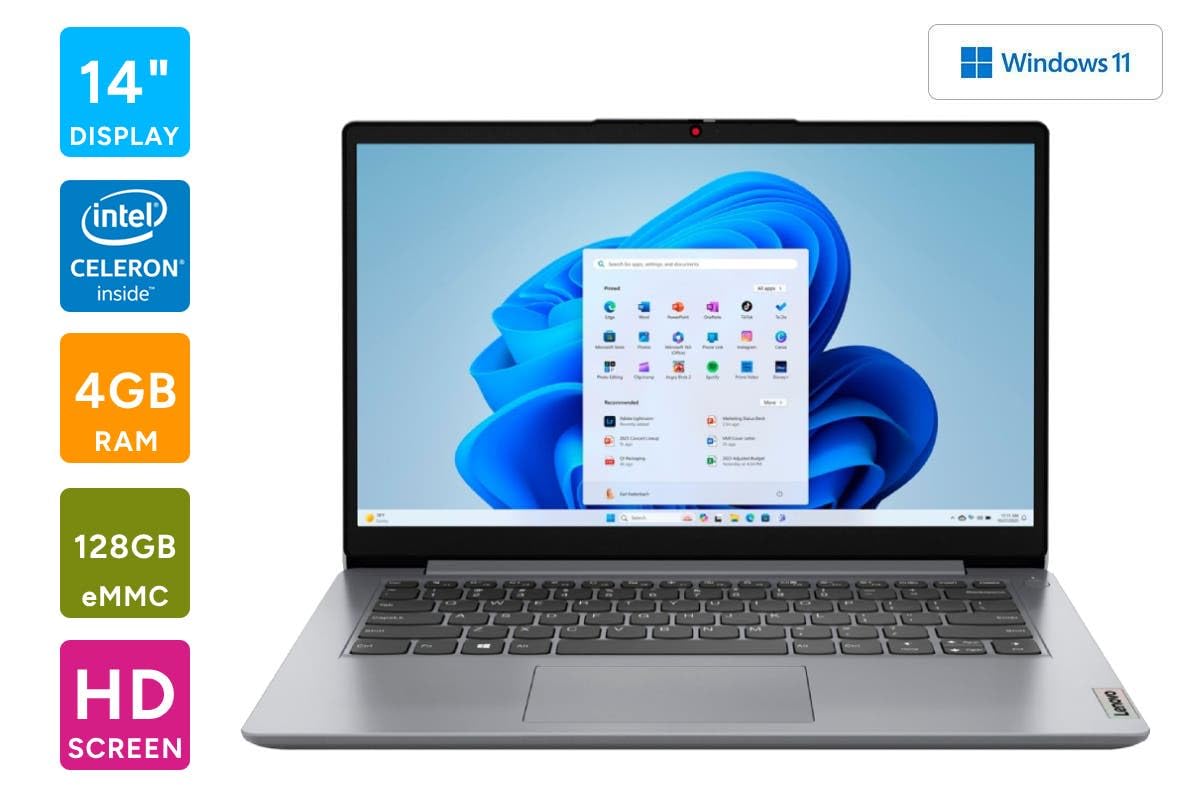 Foto 2 | Ordenador Portátil Lenovo Ideapad 1 14 Celeron N4020 4 Gb Ram 128 Gb Ssd - Venta Internacional.