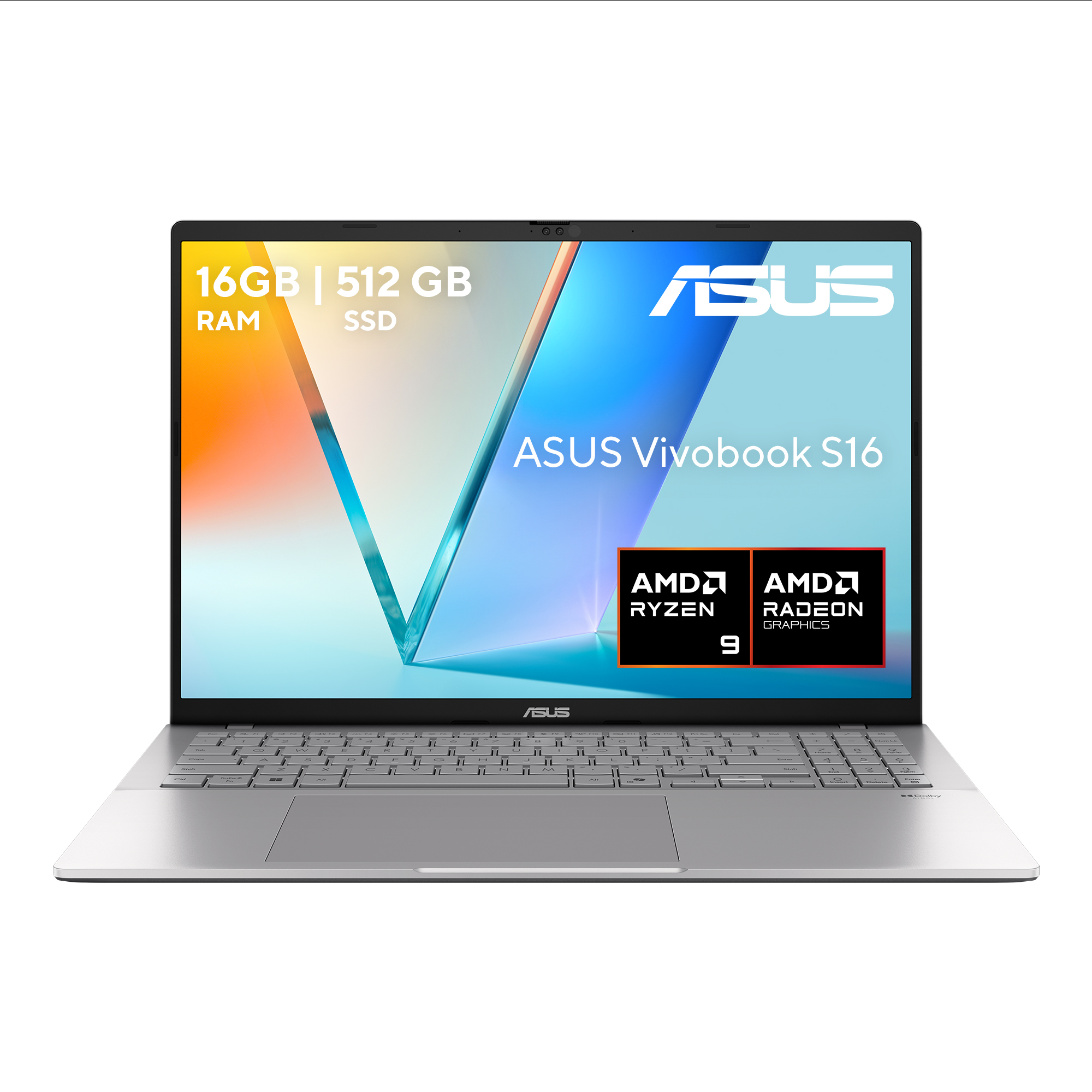 Foto 3 pulgar | Laptop Asus Vivobook S16  Amd Ryzen 9 270  16gb Ram   512gb Ssd   16'' Wuxga  Plata