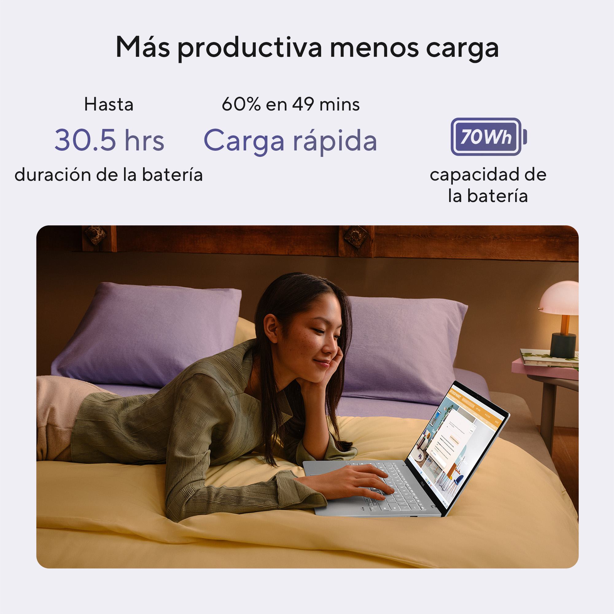 Foto 4 pulgar | Laptop Asus Vivobook S 14  Snapdragon X  X1 26 100  512gb Ssd  14''  2.5k  Plata