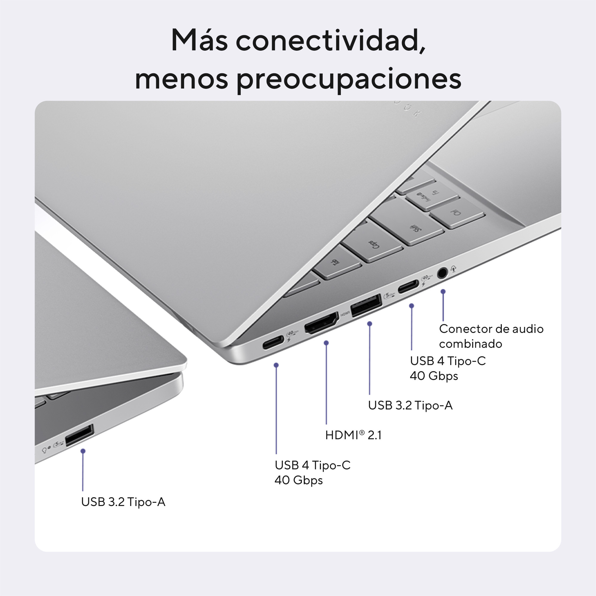 Foto 7 pulgar | Laptop Asus Vivobook S 14  Snapdragon X  X1 26 100  512gb Ssd  14''  2.5k  Plata