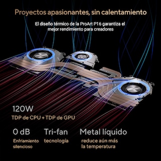 Foto 7 | Laptop Asus Proart P16 Amd Ryzen AI 9 HX 370 RTX 5070 64GB 2TB SSD 16'' OLED 4k Negra