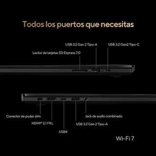 Foto 8 | Laptop Asus Proart P16 Amd Ryzen AI 9 HX 370 RTX 5070 64GB 2TB SSD 16'' OLED 4k Negra