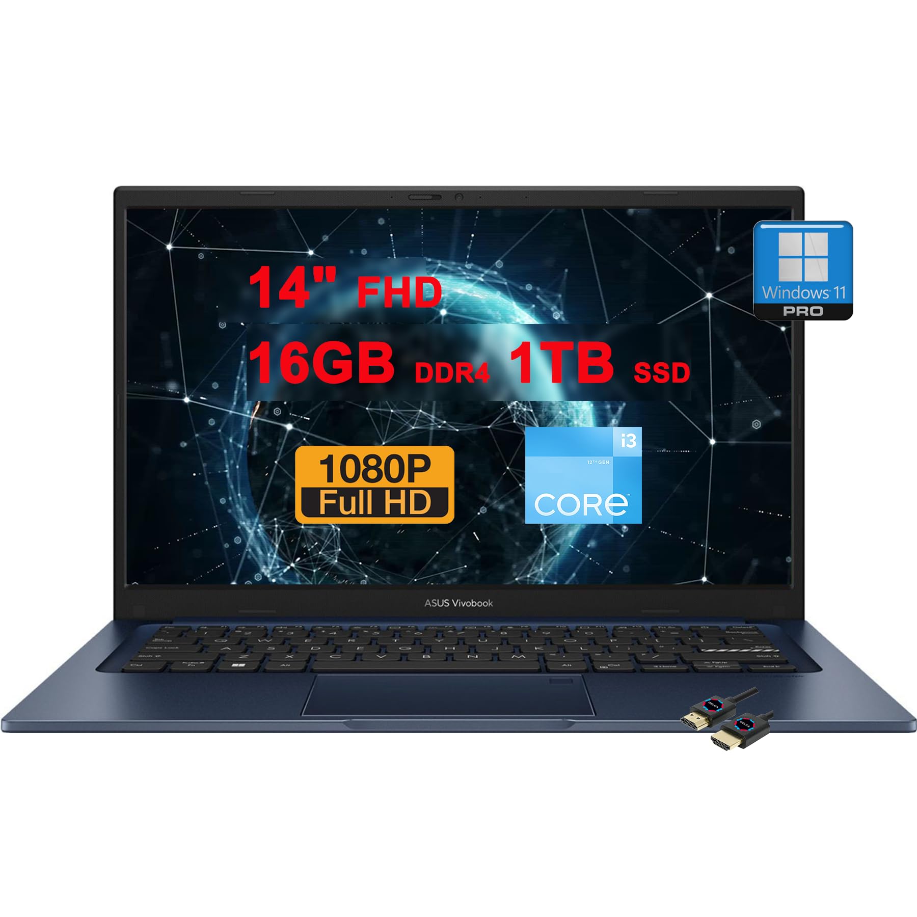 Laptop Asus VivoBook 14 Business 14 Pulgadas 16 GB RAM 1 TB SSD Azul - Venta Internacional