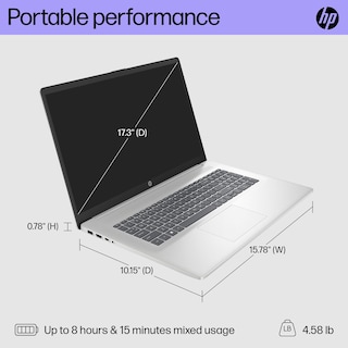 Foto 5 | Ordenador Portátil Hp Fhd De 17 3'' Amd Ryzen 5 7520u 16 Gb De Ram 512 Gb Ssd W11 - Venta Internacional.