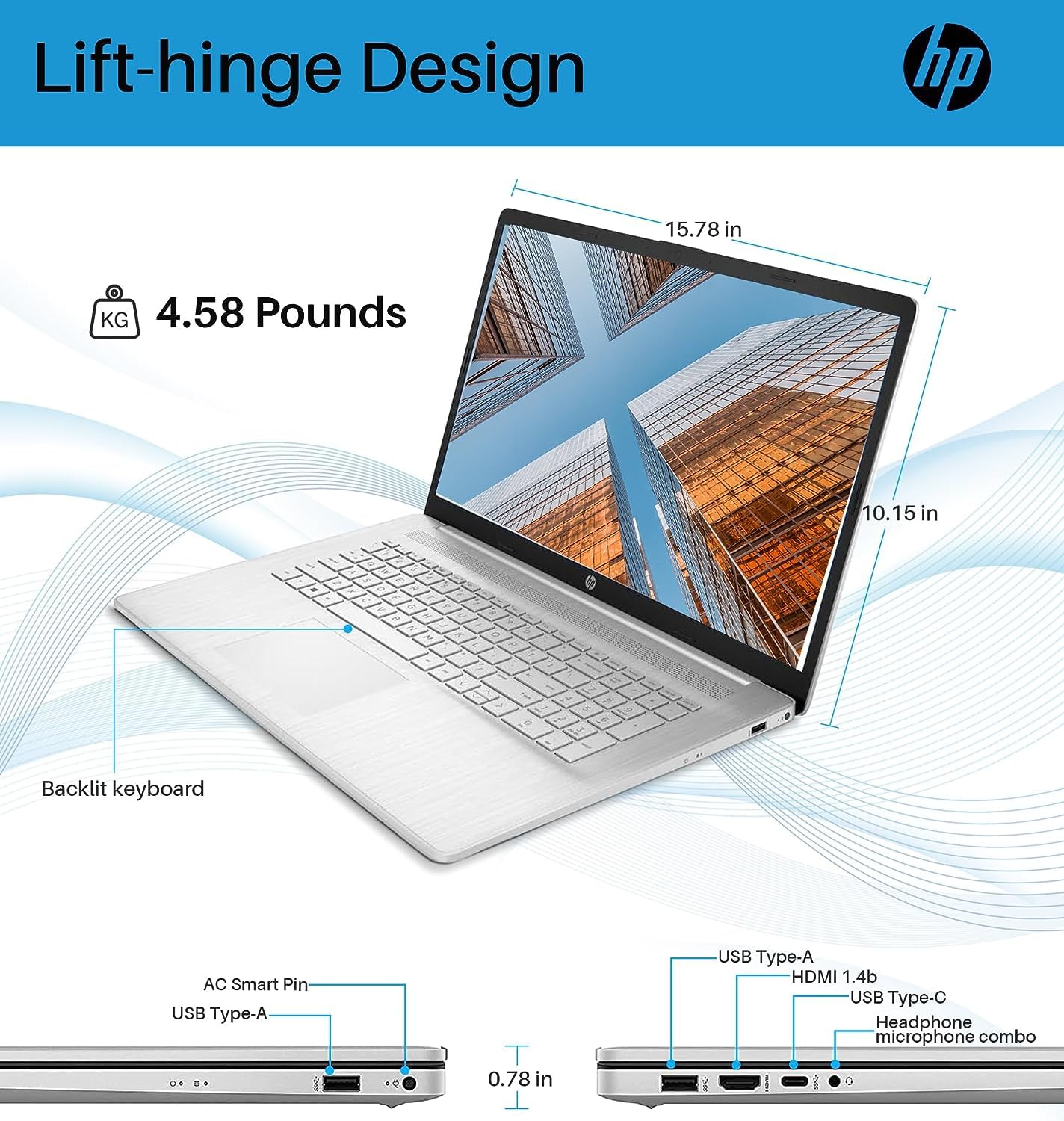 Foto 3 pulgar | Laptop Hp 2023 Con Pantalla Táctil Hd De 17 3'' Más Reciente Ryzen 5 7530u De 16 Gb - Venta Internacional.