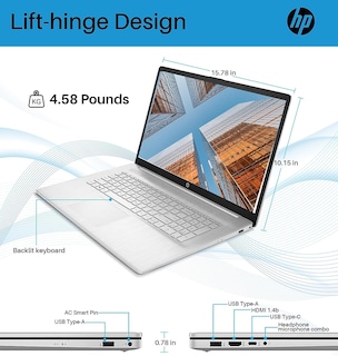 Foto 2 | Laptop Hp 2023 Con Pantalla Táctil Hd De 17 3'' Más Reciente Ryzen 5 7530u De 16 Gb - Venta Internacional.
