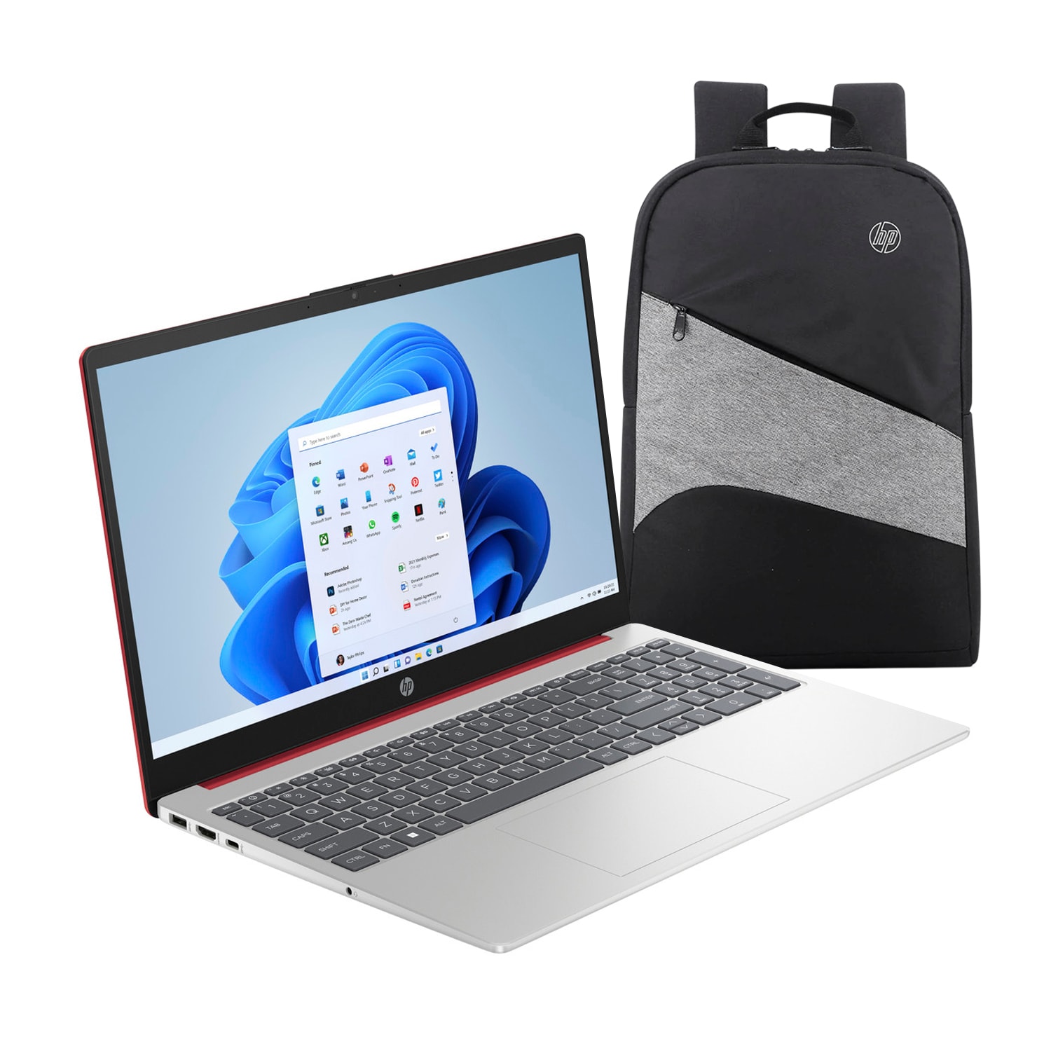 Combo Laptop Hp 15.6'' Pentium N200 4gb 128gb Más Mochila $5,399