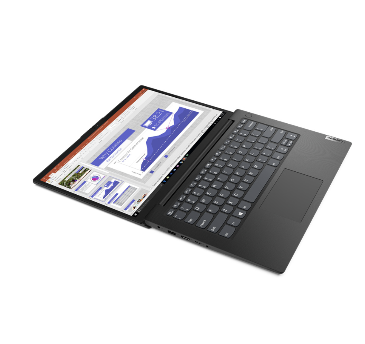 Foto 2 | Laptop Lenovo V14 G2 IJL 14'' HD Intel Celeron 8GB RAM 128GB SSD M.2 Windows 11 Home 64-bit Negro