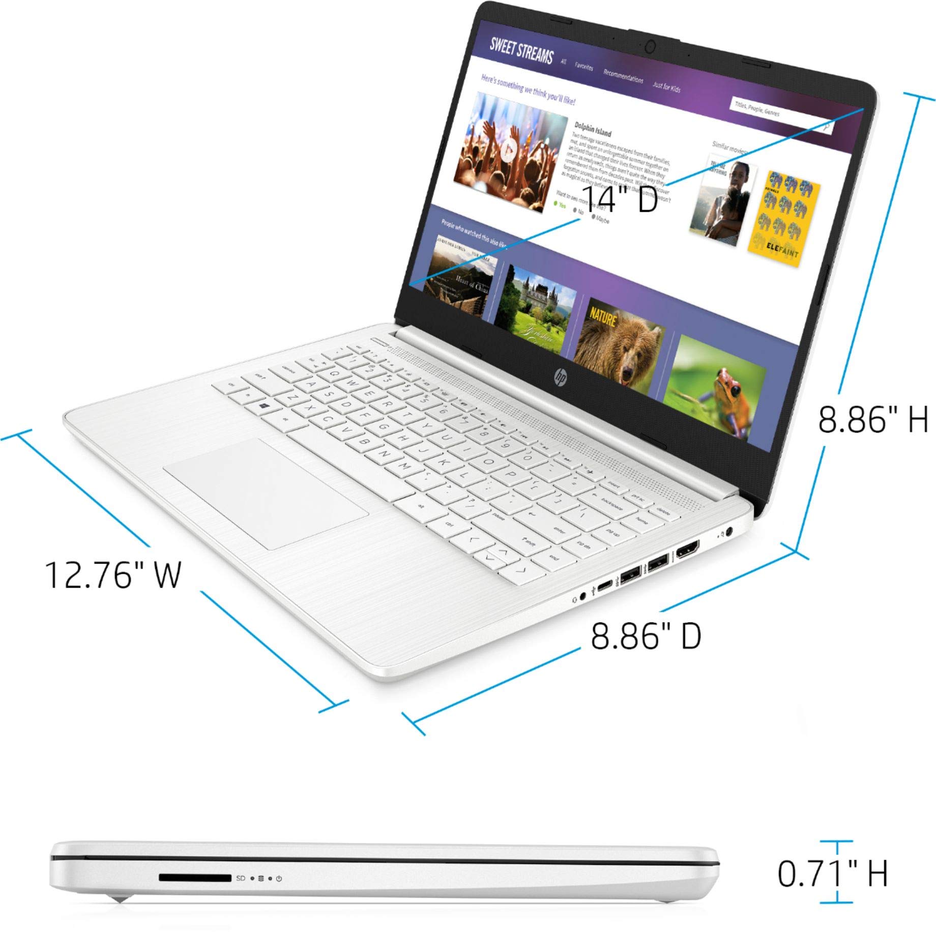 Foto 4 pulgar | Laptop Hp Dual-core De 8 Gb Y 128 Gb (blanco) - Venta Internacional.