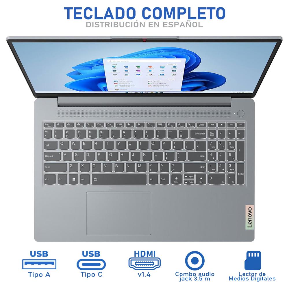 Foto 5 pulgar | Laptop Lenovo Ideapad Slim 3 Intel Core I5 12450u 8gb Ram 512gb Ssd 15.6'' Windows 11 Home Teclado En Español + Mouse