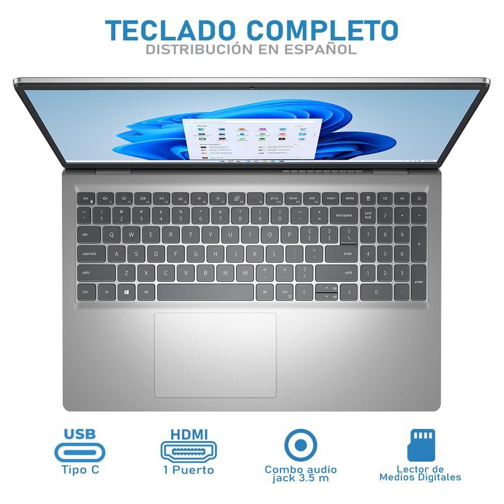 Foto 5 pulgar | Laptop Dell Inspiron 15 3535 Amd Ryzen 5 7520u 8gb Ram 512gb Ssd 15.6'' Windows 11 Home Antivirus Mouse Dxt Tecla