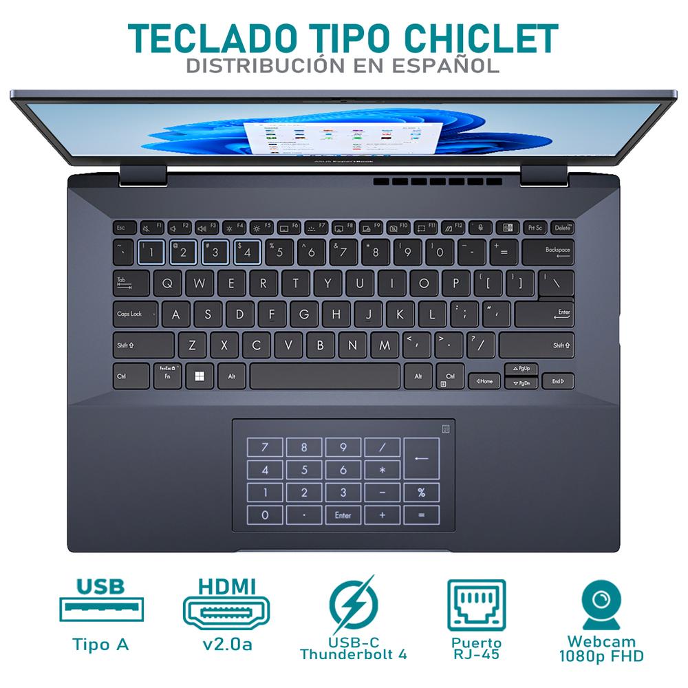 Foto 5 pulgar | Laptop Asus Expertbook B5 Intel Core I5 1240p 8gb Ram 512gb Ssd 14'' Windows 11 Pro Teclado En Español