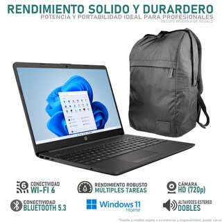 Foto 3 | Laptop Hp 255 G9 Amd Ryzen 5 5625u 12 GB Ram 512gb SSD 15.6'' Windows 11 + Mochila