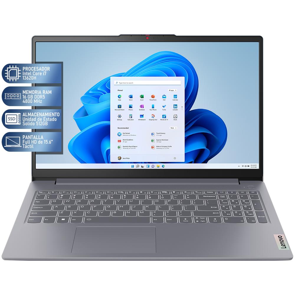 Foto 3 pulgar | Laptop Lenovo Ideapad Intel Core I7 13620G 16 GB RAM 512 GB SSD 15.6'' Touchscreen Windows 11 Home Teclado en Español