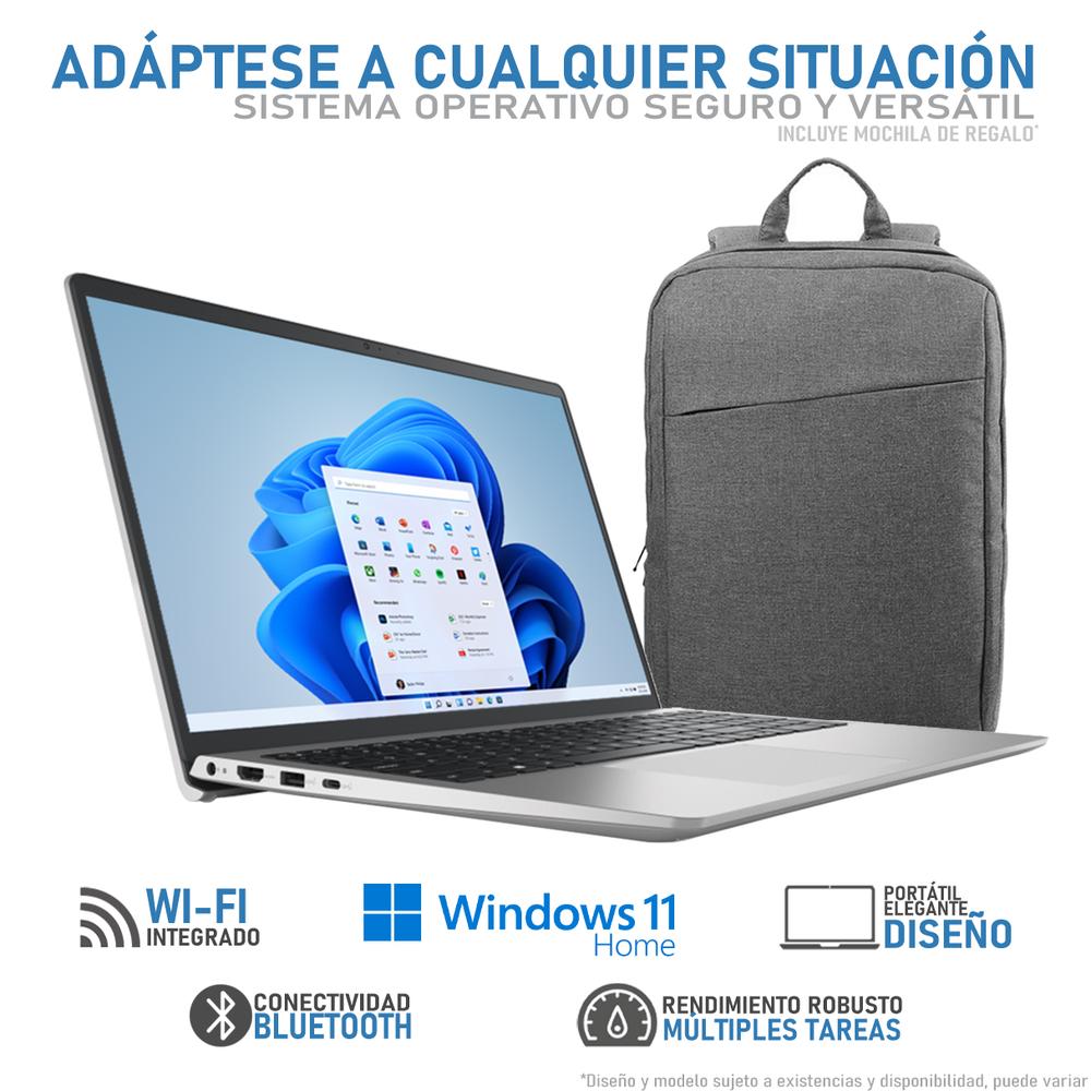 Foto 4 pulgar | Laptop Dell Inspiron 15 3535 Amd Ryzen 5 7520u 8gb Ram 512gb Ssd 15.6'' Windows 11 Home Teclado En Español + Mochila D