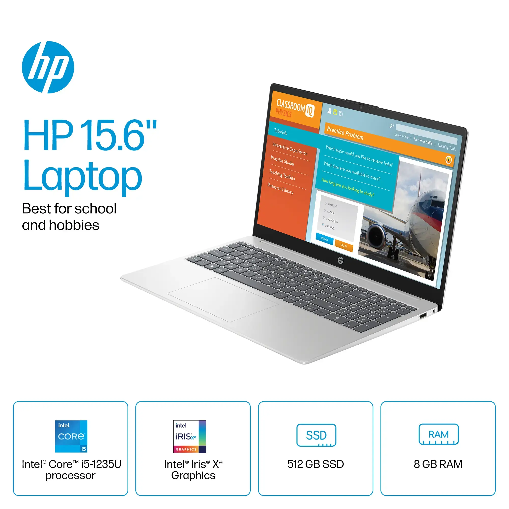 Foto 3 pulgar | Laptop Hp 15.6 Touch Core I5-1235u 8gb Ram 512gb Ssd Color Plateado