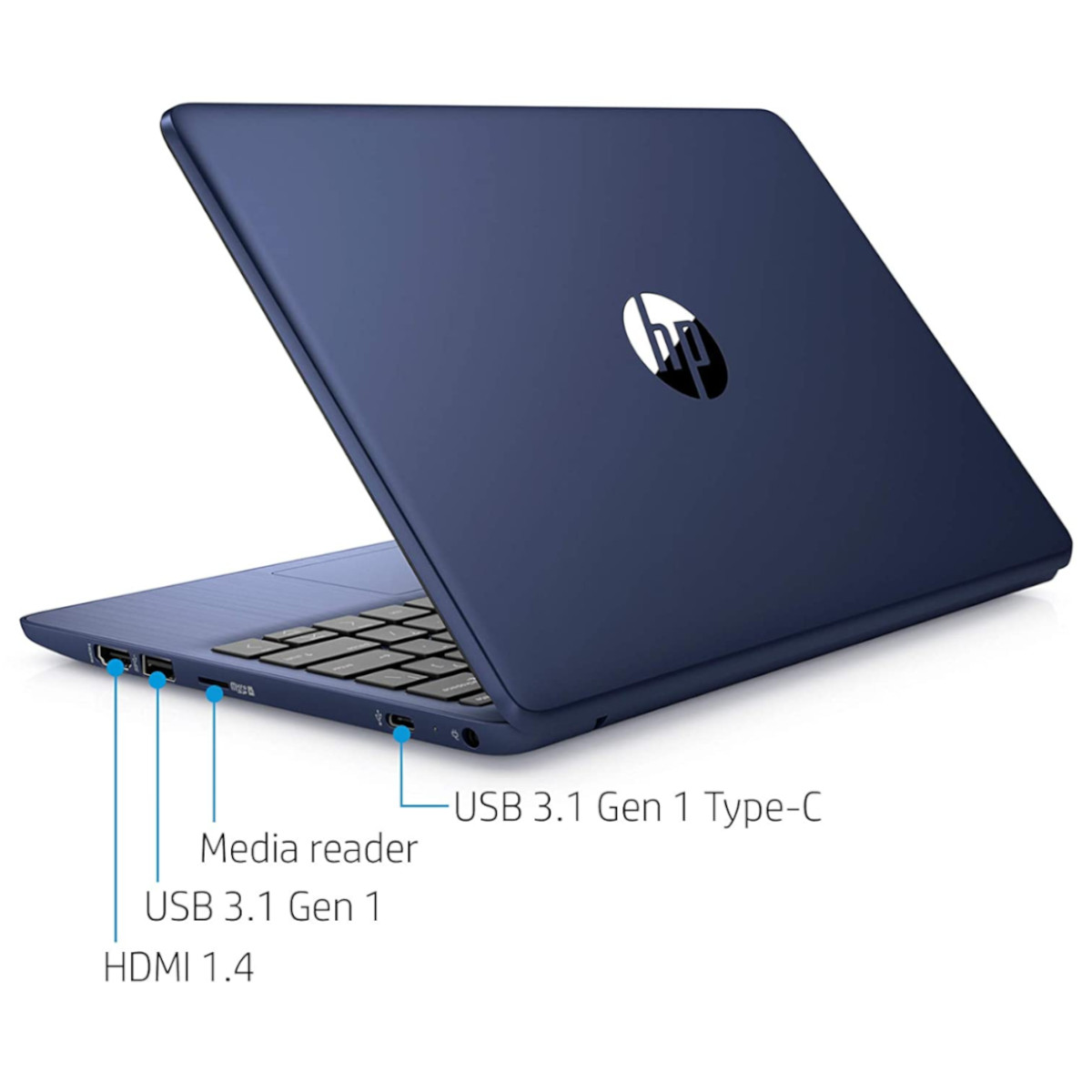 Foto 3 pulgar | Laptop Hp Streambook  11.6'' 32gb / 4gb Ram Intel Celeron N4000 Azul