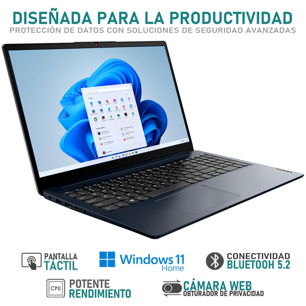 Foto 3 | Laptop Lenovo Ideapad 1 15iau7 Intel Core I5 1235u 8gb Ram 512gb Ssd 15.6'' Touchscreen Windows 11 Home Modo S T