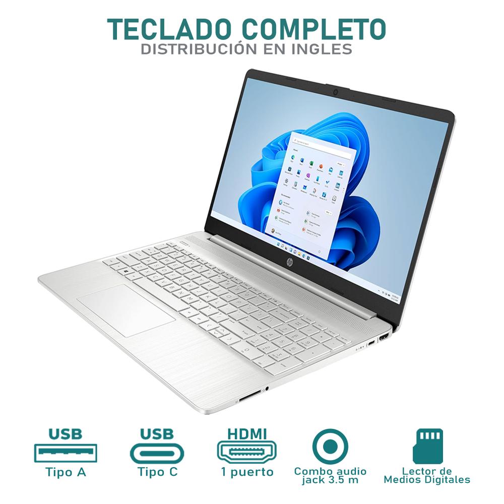 Foto 5 pulgar | Laptop Hp 15-dy5023st Intel Core I3 1215u 8gb Ram 256gb Ssd 15.6'' Windows 11 Home Teclado En Ingles