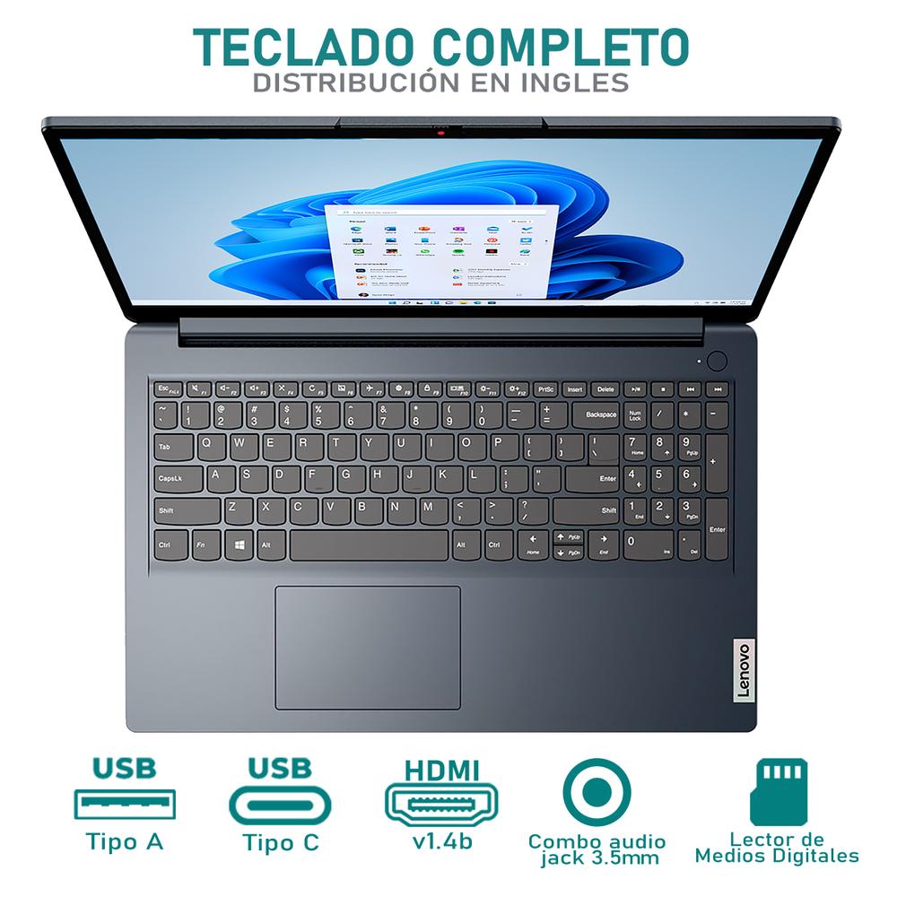 Foto 5 pulgar | Laptop Lenovo Ideapad 1 15amn7 Amd Ryzen 5 7520u 16gb Ram 256gb Ssd 15.6'' Windows 11 Home Modo S Teclado En Ingles