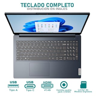 Foto 4 | Laptop Lenovo Ideapad 1 15amn7 Amd Ryzen 5 7520u 16gb Ram 256gb Ssd 15.6'' Windows 11 Home Modo S Teclado En Ingles