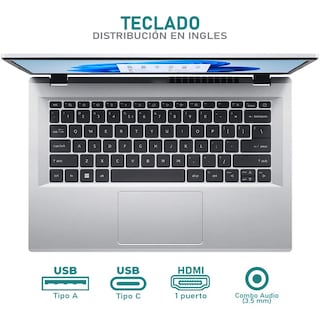 Foto 4 | Laptop Acer Aspire 3 Intel Core I3 N305 8gb Ram 128gb Ssd 14'' Windows 11 Home Modo S Teclado En Ingles