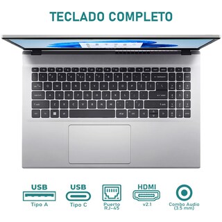 Foto 4 | Laptop Acer Aspire 3 Amd Ryzen 7 5700u 16gb Ram 1tb Ssd 15.6'' Windows 11 Home Teclado En Ingles + Mouse Dxt