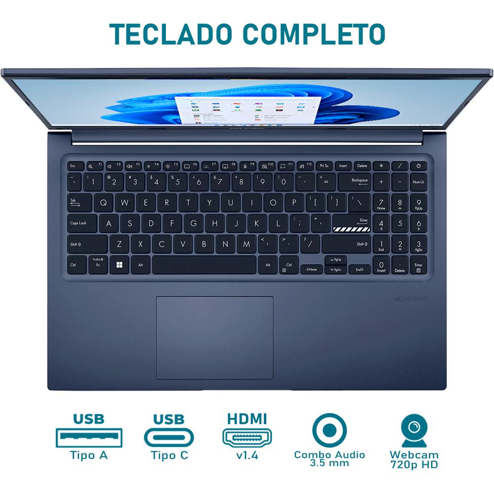 Foto 5 pulgar | Laptop Asus Vivobook F15 Intel Core I5 1235u 8gb Ram 256gb Ssd 15.6'' Windows 11 Home Teclado En Ingles