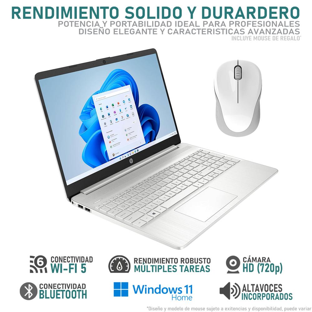 Foto 4 pulgar | Laptop Hp 15 Intel Core I3 1215u 12gb Ram 256gb Ssd 15.6'' Windows 11 Home Teclado en Ingles + Mouse Dxt