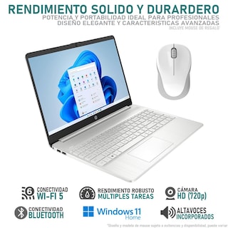 Foto 3 | Laptop Hp 15 Intel Core I3 1215u 12gb Ram 256gb Ssd 15.6'' Windows 11 Home Teclado en Ingles + Mouse Dxt