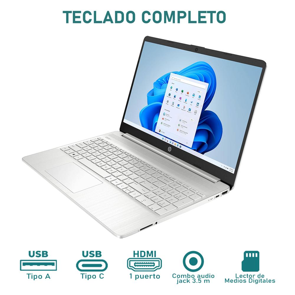 Foto 5 pulgar | Laptop Hp 15 Intel Core I3 1215u 12gb Ram 256gb Ssd 15.6'' Windows 11 Home Teclado en Ingles + Mouse Dxt