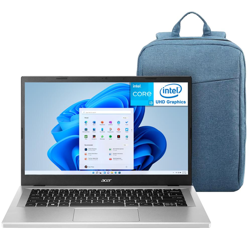 Foto 2 pulgar | Laptop Acer Aspire 3 Intel Core I3 N305 8gb Ram 128gb Ssd 14'' Windows 11 Home Modo S Teclado En Ingles + Mochila