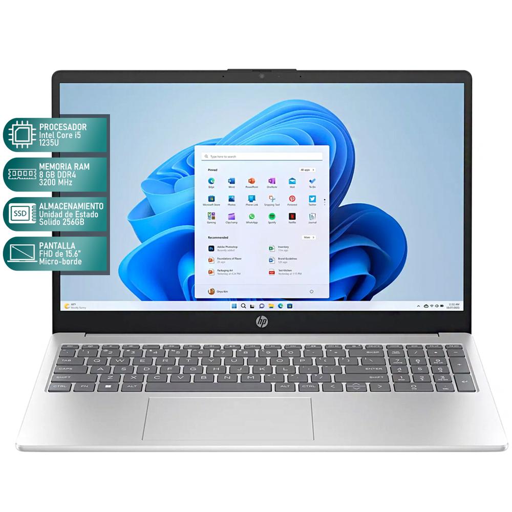 Foto 3 pulgar | Laptop Hp 15 Intel Core I5 1235u 16gb Ram 256gb Ssd 15.6'' Windows 11 Home Teclado En Ingles + Mouse Dxt